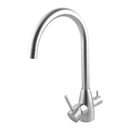 Euro Round Brushed 3 Ways Kitchen Sink Mixer Tap 360° Swivel