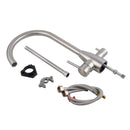 Euro Round Brushed 3 Ways Kitchen Sink Mixer Tap 360° Swivel